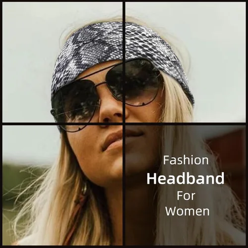 Miniatura 6 de AKTVSHOW Diademas de 7 pulgadas de ancho para mujer, paquete de 10 diademas grandes estilo turbante bohemio a la moda, bandas para el cabello