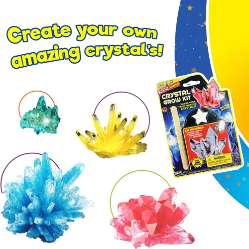 Miniatura 5 de JA-RU Kit de cultivo de cristal mágico (1 juego de juguetes minerales) experimentos científicos de bricolaje para niños y adolescentes. Juguetes