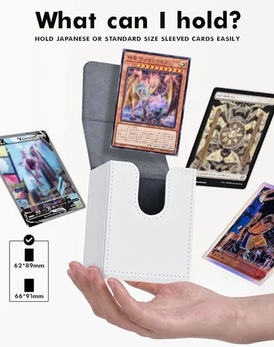 Miniatura 5 de Caja de almacenamiento de cartas ZLCA para MTG Yugioh TCG, caja de almacenamiento de cartas con divisores para más de 100 cartas con fundas, estuche
