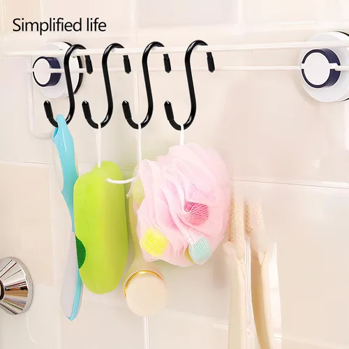 Miniatura 6 de Paquete de 10 Ganchos en S de 3 Pulgadas, Ganchos Colgantes Resistente con Revestimiento de Vinilo Antideslizante para Cocina, Armario, Baño, Negro