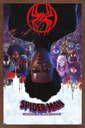 Miniatura 7 de Marvel Spider-Man: Across the Spider-Verse - Póster oficial de pared de una hoja, 34 pulgadas de largo x 22.4 pulgadas de ancho, versión enmarcada