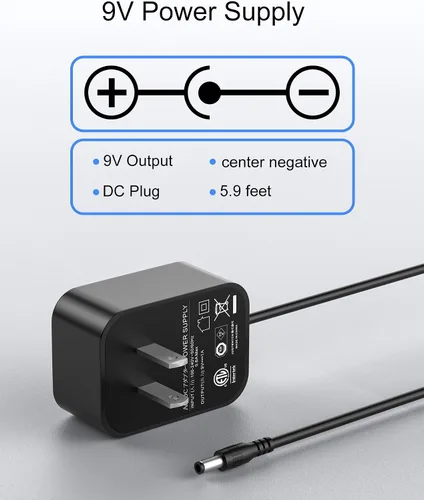 Miniatura 4 de WUKUR Adaptador de CA de 9 V AD-5 compatible con cable de alimentación de teclado Casio compatible con teclado Casio AD-5 AD-5MU CTK-2100 CTK-800