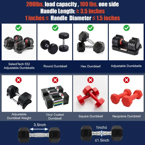Miniatura 2 de Barra convertidora de mancuernas a barra, adaptador de barra de rizo EZ con capacidad de 200 libras, barra de peso ajustable para fitness en casa