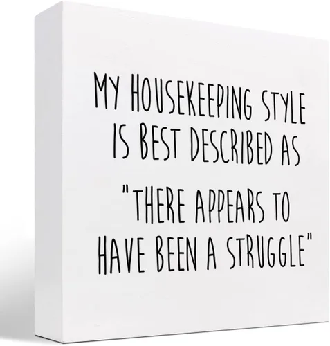 Miniatura 12 de Letrero de madera con texto en inglés «Home is Where My Boys Are », regalos para la nueva mamá, ideas divertidas para el día de la madre, con cita