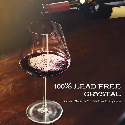 Miniatura 4 de Chouggo Juego de 2 copas de vino supergrandes de 28 onzas, cristal soplado a mano para vino tinto o vino blanco Burgundy, hechas a mano por