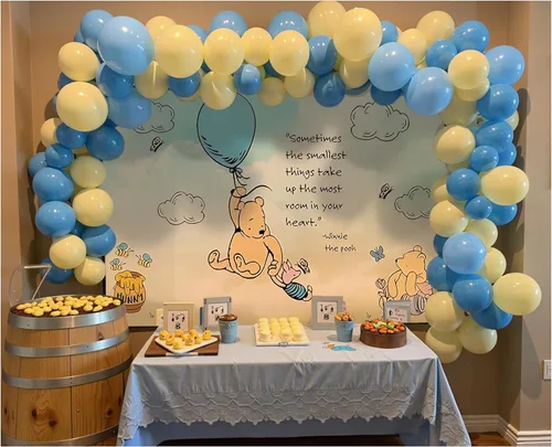 Miniatura 2 de Kit de arco de guirnalda de globos pastel con 100 globos azules y amarillos, kit de ramo de globos de bricolaje para baby shower, boda, despedida