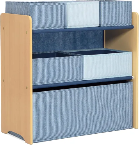 Delta Children - Organizador de juguetes GapKids de 6 compartimientos, certificado Greenguard Gold, azul índigo