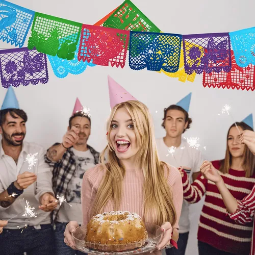 Miniatura 8 de 4 pancartas grandes de plástico para fiestas mexicanas, pancarta de plástico para fiesta, fiesta mexicana, carteles colgantes de Cino de Mayo