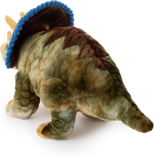 Miniatura 4 de The Petting Zoo Triceratops - Peluche de peluche, regalo para niños, animales de dinosaurio, juguete de peluche de dinosaurio Triceratops, 16