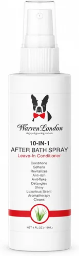Warren London Spray para Perros 10-en-1 Después del Baño | Acondicionador Sin Enjuague y Desenredante para Perros | Aloe Vera, Aminoácidos de Seda y