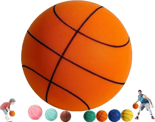 Miniatura 15 de Baloncesto silencioso, balón silencioso para interiores, baloncesto silencioso con asas, baloncesto de espuma silenciosa, baloncesto silencioso