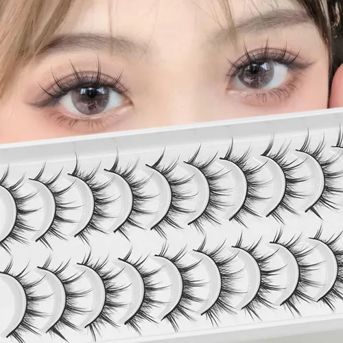 Miniatura 21 de Pestañas postizas de visón 3D, pestañas postizas naturales y finas, 0.59 pulgadas, pestañas largas y esponjosas, herramientas de maquillaje de ojos