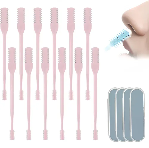Miniatura 12 de Cortador de pelo nasal portátil, esencial de viaje para hombres y mujeres, herramientas de eliminación de vello de fosas nasales de doble cara