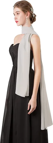 Miniatura 11 de Chales/mantones de gasa suave para vestidos, accesorios de mujer