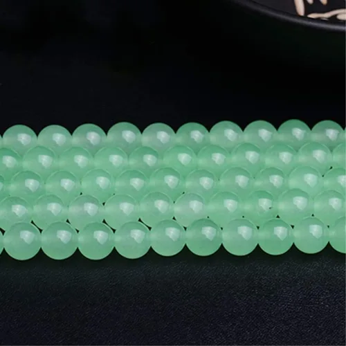 Cuentas de calcedonia natural de 0.157 in a 0.551 in, cuentas de jade natural, cuentas sueltas para hacer joyas (YS01), 4mm
