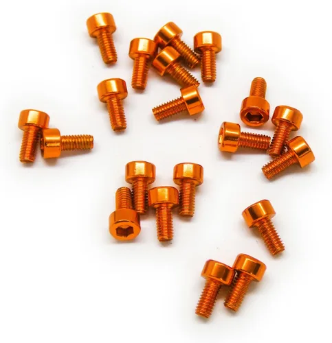 Miniatura 2 de 20pcs M3x6mm Tornillos de cabeza de zócalo 6063 Aluminio Hex Socket (Anodized Colors) (negro)