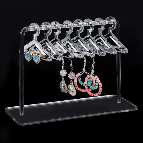 PH PandaHall Colgador de Abrigos Soporte para Aretes, Exhibidor de Joyas Organizador Colgante para Aretes Colgantes Mini Colgador de Aretes y Plata