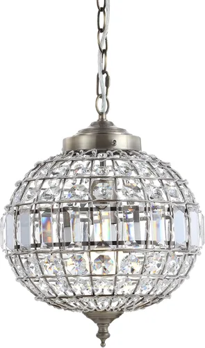 Miniatura 11 de JONATHAN Y JYL6110B Georgina - Candelabro colgante LED de cristal/metal, glamuroso, contemporáneo, transicional, regulable, comedor, sala de estar