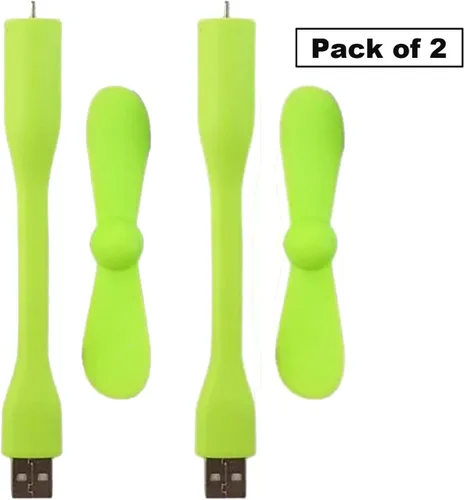 Miniatura 6 de Sokelinn-six Ventilador flexible USB, mini ventiladores de refrigeración portátiles alimentados por USB para banco de energía, portátil, PC, Verde