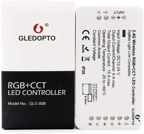 Miniatura 6 de GLEDOPTO Zigbee - Controlador RGBW RGBCCT 5 en 1 de tira de luz LED, compatible con SmartThings Hub, dispositivo Zigbee Zll Link Amazon Alexa Echo