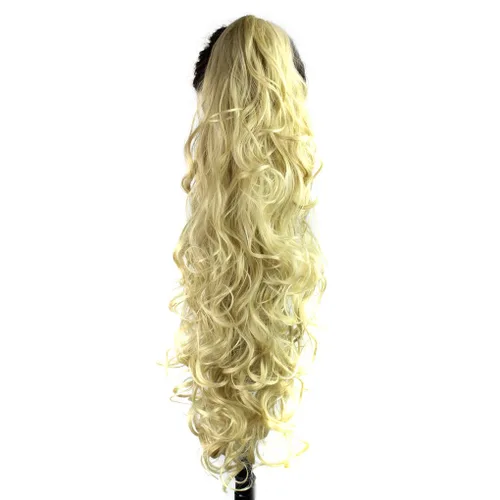 Miniatura 11 de KUKI - Extensión de cabello sintético largo y rizado de 31 pulgadas, con pinza y mandíbula, 1B