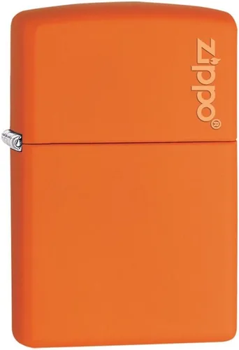 Zippo Encendedor - Mensaje personalizado grabado en la parte trasera naranja mate personalizado con logotipo a prueba de viento encendedor #231ZL