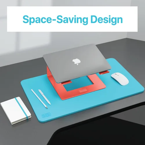 Miniatura 7 de BLACK+DECKER Soporte ergonómico para laptop para escritorio, soporte ergonómico para computadora portátil, compatible con MacBook Notebook, soporte