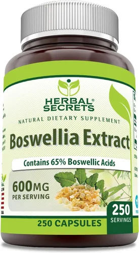 Miniatura 5 de Extracto de Boswellia Serrata Herbal Secrets (65% de ácidos de boswellia) 0.021 oz 120 comprimidos naturales, paquete de de 1, 1