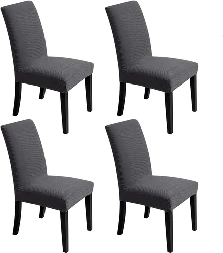 Miniatura 18 de Fundas para silla de comedor – Fundas elásticas para silla, protector decorativo impermeable, desmontables, lavables y elásticas, de licra