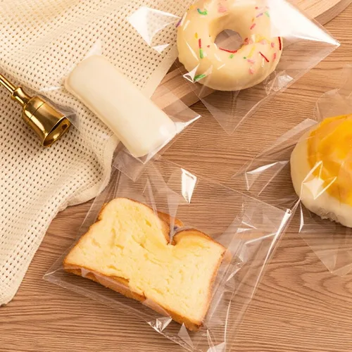 Miniatura 8 de Bolsas de galletas de 3 x 3 pulgadas, 200 bolsas pequeñas para dulces, bolsas transparentes de celofán, bolsas cuadradas de plástico pequeñas