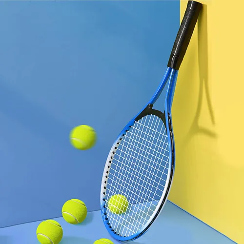 Miniatura 7 de Raqueta de tenis ligera a prueba de golpes para principiantes, raqueta profesional con equipo de entrenamiento, adecuada para práctica de pares