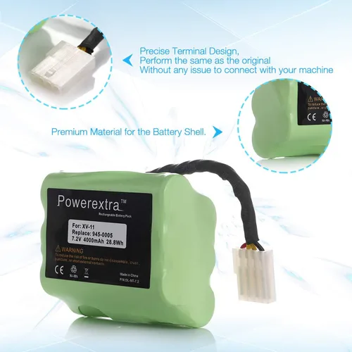Miniatura 6 de Powerextra batería de 7.2 vatios, 4000 mAh para aspiradoras robóticas Neato XV-11 XV-12 XV-14 XV-15 XV-21 XV-25, XV Essential, XV Signature Pro