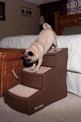 Miniatura 2 de Pet Gear, Escalera para Perros de 3 Peldaños; Perros y Gatos., Chocolate