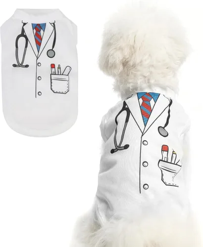 Miniatura 15 de BINGPET Camisas de Perro Policía, Camiseta de Perro Suave de Algodón, Traje Transpirable y Ligero para Perro Camiseta Sin Mangas Chaleco, Ropa