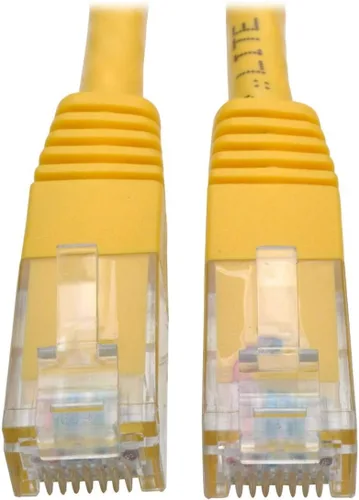 Miniatura 18 de Tripp Lite Cable de conexión moldeado Gigabit Cat6 Cat5e RJ45 M/M 550MHz Amarillo