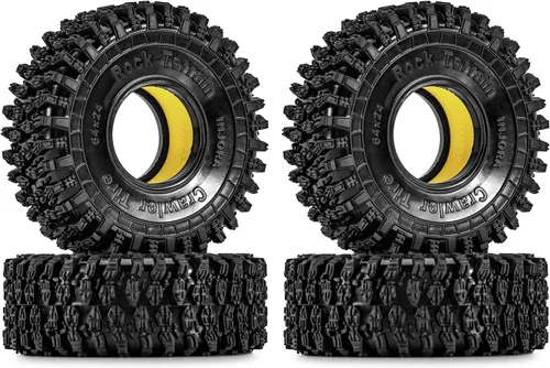INJORA 1.0 Insertos de goma de silicona y neumáticos de terreno rocoso S5 para actualización de auto a control remoto TRX4M SCX24 1/18 1/24 Crawler