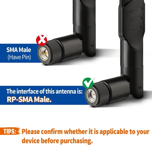 Miniatura 2 de Bingfu Antena de cámara celular 4G LTE 8dBi RP-SMA macho (10 unidades) compatible con Spypoint Link Micro Solar EVO Link S Dark Wildlife Hunting