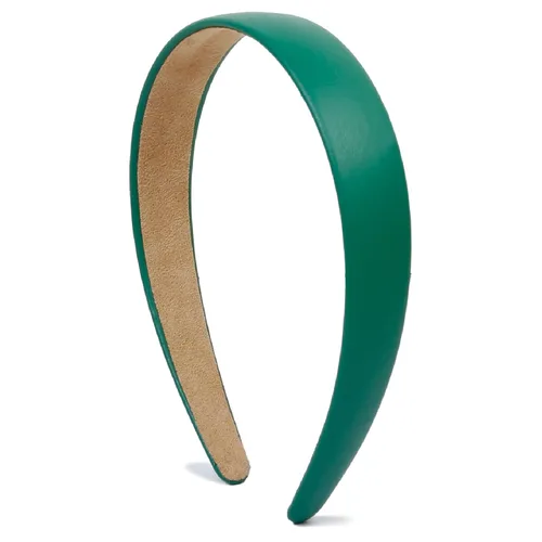 Miniatura 14 de Huachi Diademas negras para mujer, diadema negra de piel sintética para mujeres y niñas, banda de plástico duro para cabeza de colores sólidos