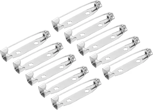 Miniatura 7 de MECCANIXITY 150 pines de barra de seguridad de 0.591 in, broche de cierre para insignias de identificación, tarjetas de nombre, etiquetas para Tono