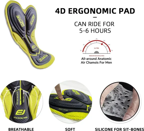 Miniatura 6 de Baberos de ciclismo para hombre, pantalones térmicos para hombre, pantalones de ciclismo de invierno, pantalones con forro polar acolchado