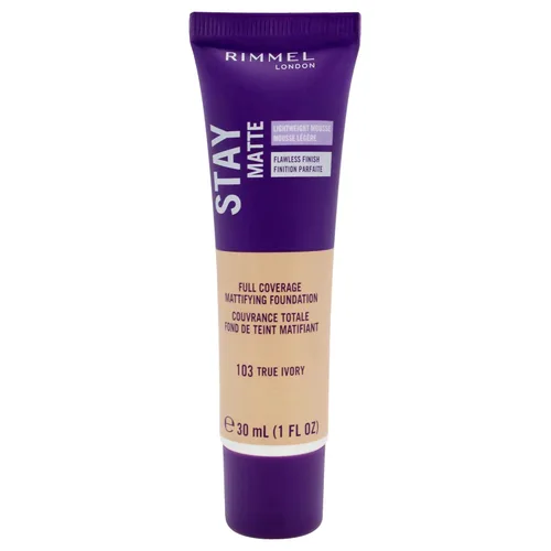 Miniatura 20 de Rimmel London Stay Matte Liquid Mousse - 305 Buff - Base, ligera, control del brillo, sin aceite, 1 oz