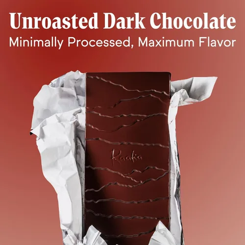 Miniatura 5 de Raaka Chocolate Bourbon Cask Aged 82% Chocolate negro Regalo de chocolate negro gourmet Orgánico, vegano, sin soja, sin gluten, Kosher Barras