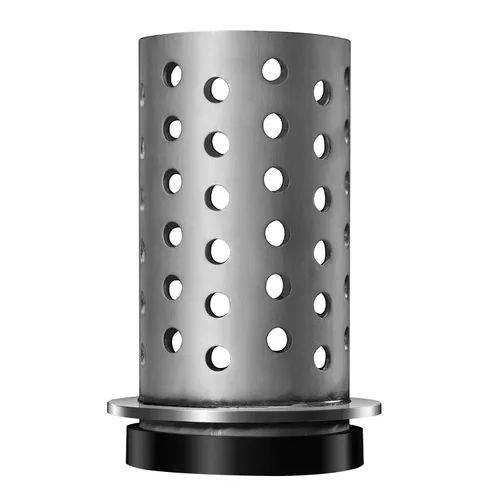 Miniatura 11 de DZQ Frasco de fundición perforada al vacío, acero inoxidable 304 con brida con base de bebedero de goma, varios tamaños para fundición de metal
