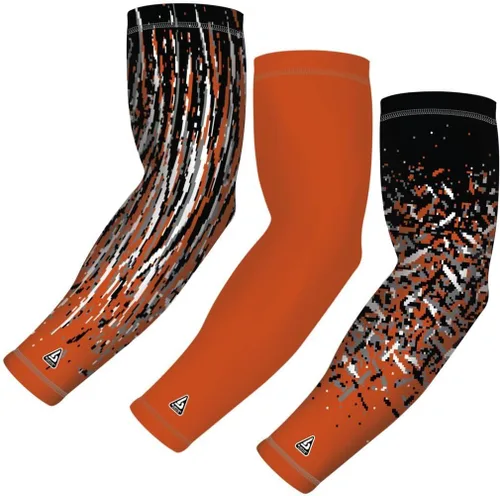 Miniatura 10 de B-Driven Sports Mangas de compresión Mangas de brazo UV para hombres, mujeres y jóvenes Protección solar deportiva 3 unidades Blanco