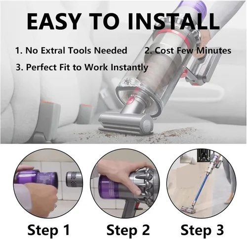 Miniatura 7 de BeNtli Piezas de repuesto para aspiradora, filtro de poste Hepa, filtros de vacío, número de pieza 970013-02, compatible con Dyson V11 Torque Drive