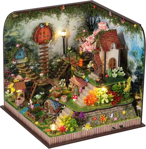 Miniatura 9 de Kisoy Romántica y linda casa de muñecas en miniatura, kit de casa de bricolaje, habitación creativa, regalo perfecto para amigos, amantes y Diario