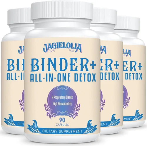 Miniatura 10 de Jagielolia Suplemento de desintoxicación todo en uno de 1500 mg – Alta biodisponibilidad, limpieza de desintoxicación intestinal hepática con carbón