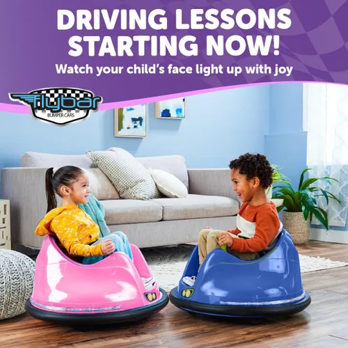 Miniatura 2 de Flybar FunPark Auto Chocador de 6 V para Niños Pequeños, Juguetes Eléctricos de Montar para Niños, Bebé, Edades de 1.5 a 4 Años, Luces LED, Giro