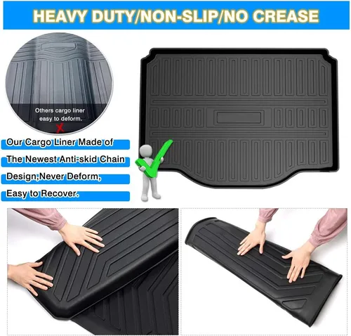 Miniatura 6 de Powerty - Alfombrilla de maletero para Buick Encore 2013-2022/Chevrolet Trax 2014-2023, accesorios, alfombrillas de carga TPO, forro de carga