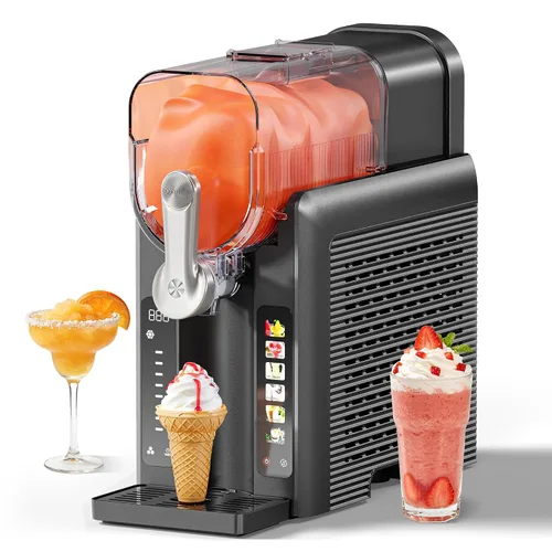 Miniatura 11 de Máquina para granizar, no necesita hielo para el hogar, pantalla de temperatura en tiempo real, máquina de bebidas congeladas con 6 programas